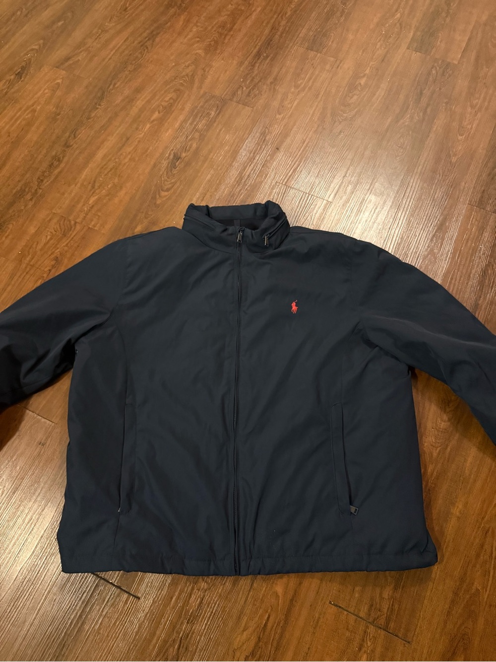 Polo by Ralph Lauren Navy Men's Zip-Front Jacket with Hood